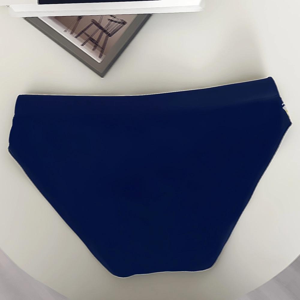 2024 Men's Striped Patchwork Drawstring Swim Briefs - Anti-Exposure & Anti-Embarrassment
