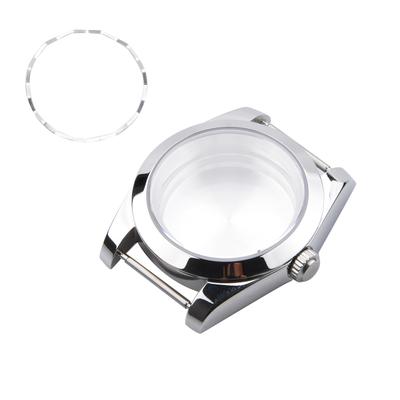 Crystal Polished NH35 NH36 Watch Case Stainless Steel with Handle Case for NH36 NH35 Movement Watch Accessories