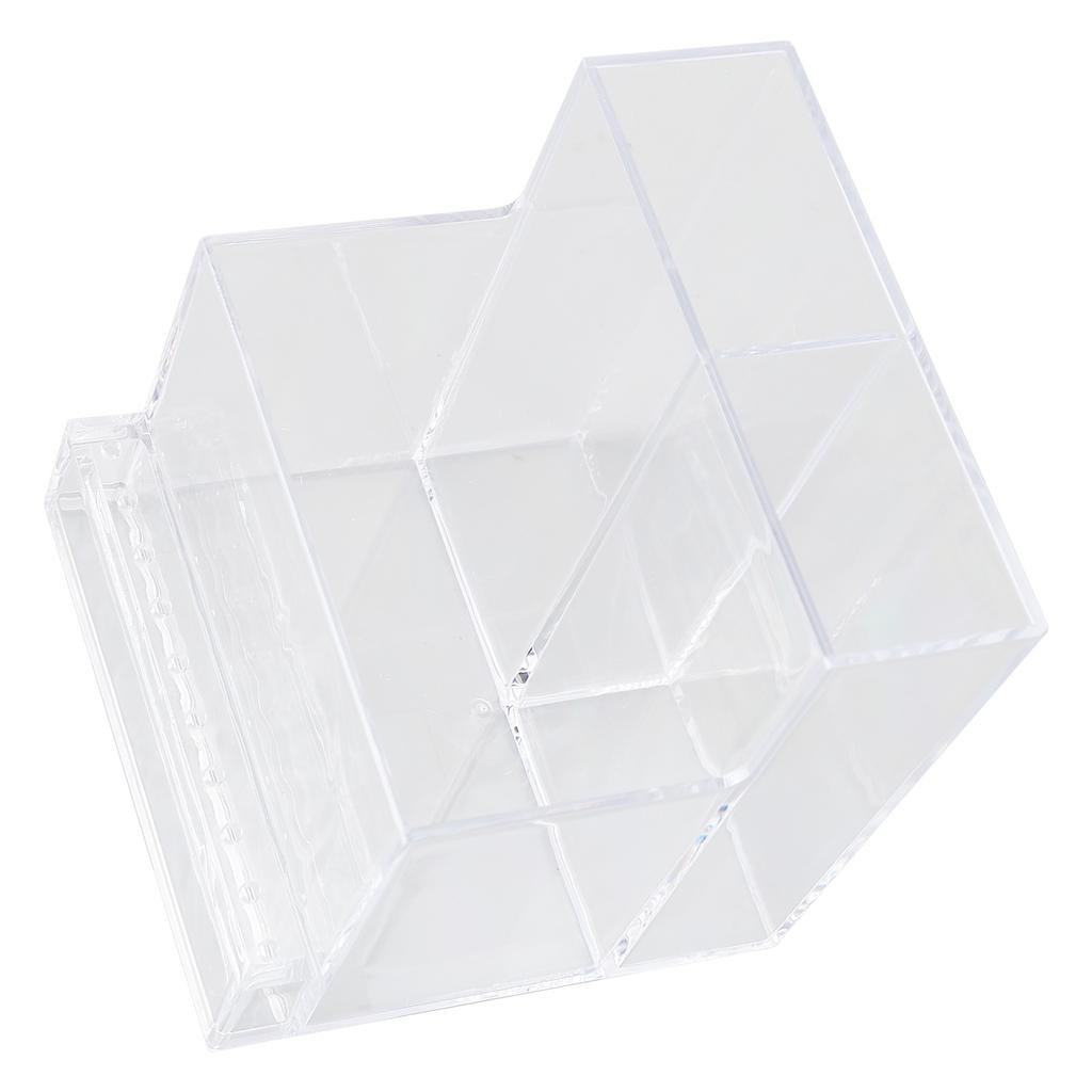 Makeup Brush Storage Box Clear Plastic Compartment Design Multifunctional Cosmetic Brush Holder