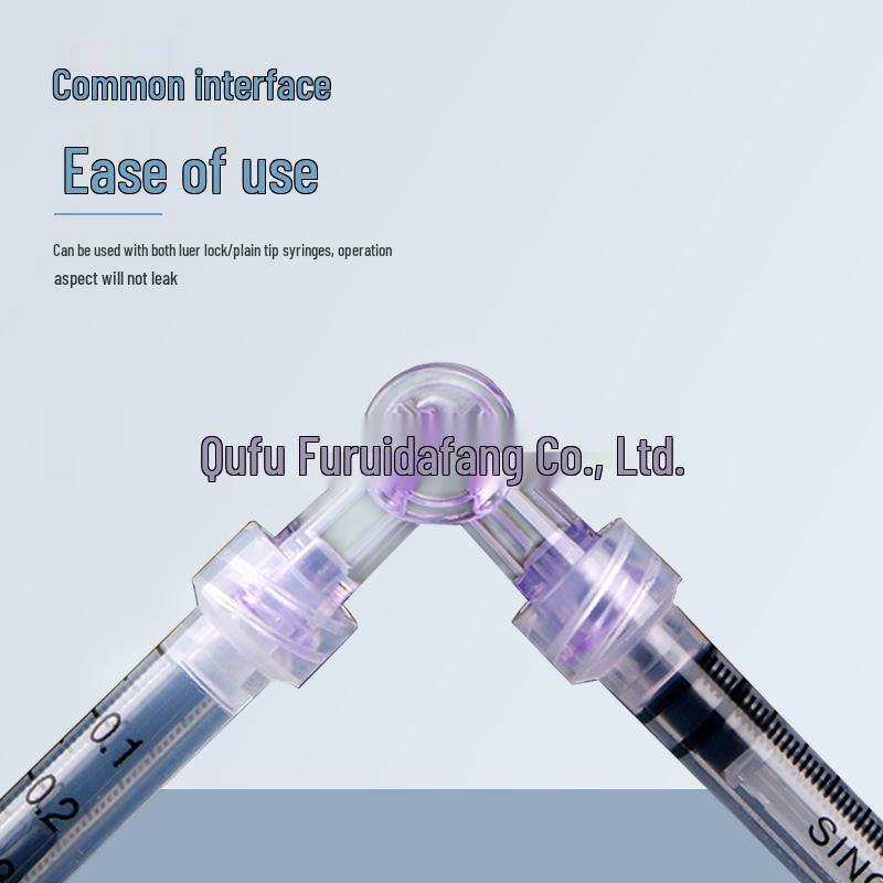 Disposable Two-Way Mesotherapy Syringe Valve for Drug Mixing