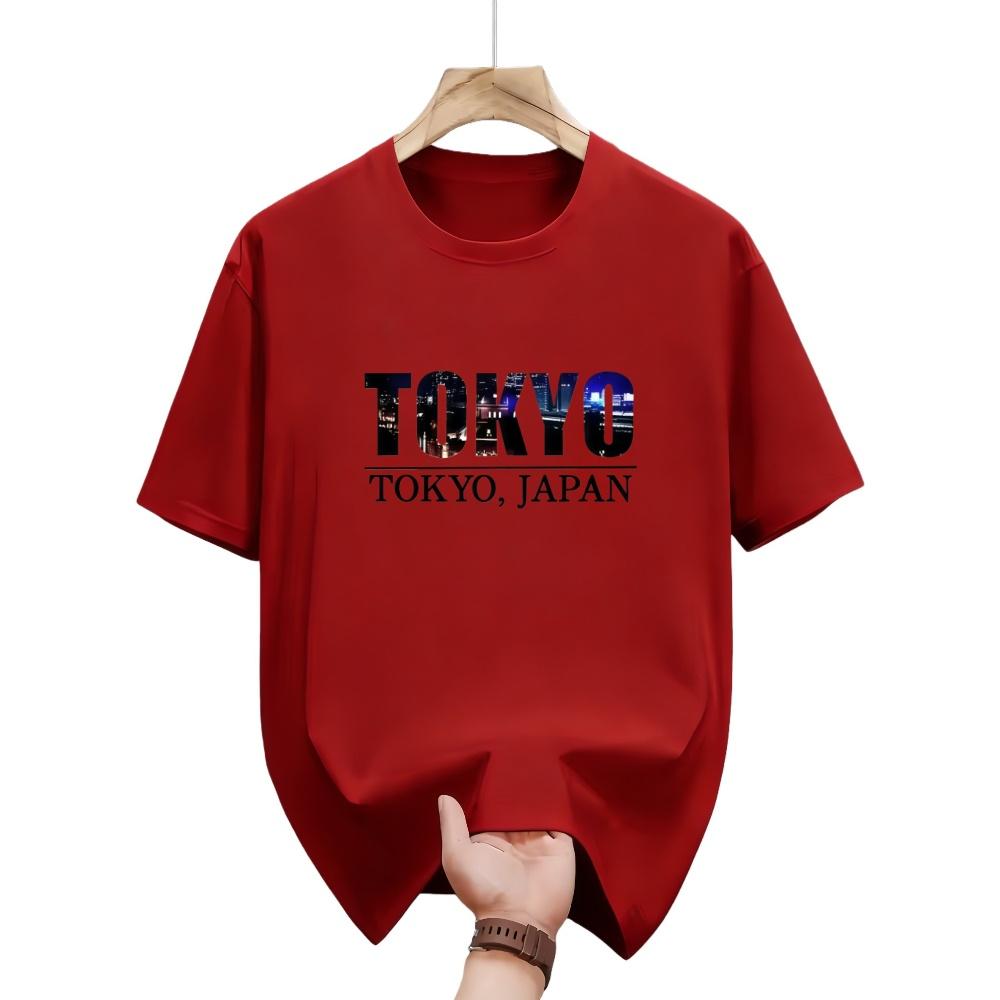 Tokyo Mens printed Tshirt from Japan Smooth shortsleeved round neck lightweight polyester S