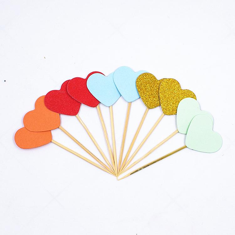 Heart Cake Topper: Bright Red, Perfect for Birthdays, Weddings, and Valentine's Day.