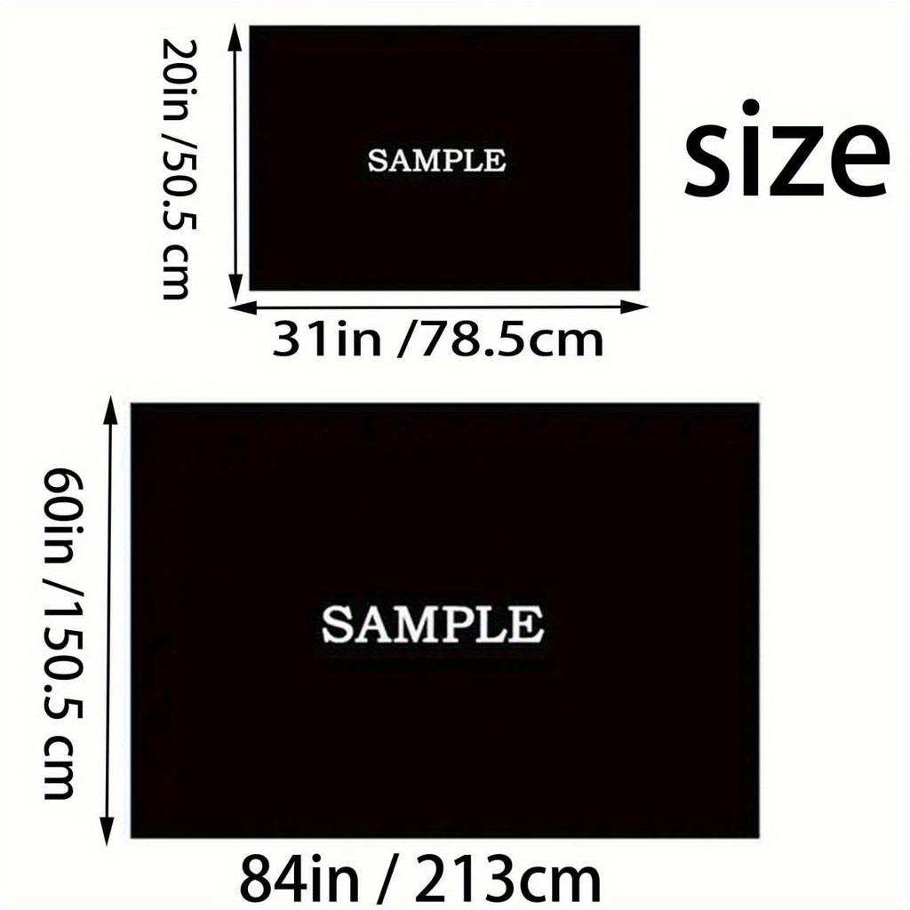 1pc Dartboard Flame Design Non-Slip Crystal Velvet Area Mat - Machine Washable Durable Mat Mat for Living