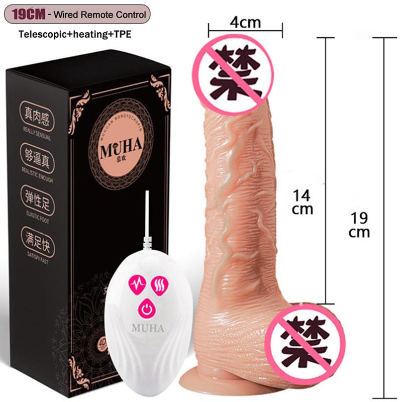 Opstotende Roterende Afstandsbediening Dildo Vibrator Vrouwelijk Realistische Penis G-spot Clitorale Stimulatie Gay Zuignap Masturbator Koppel Vrouwen Seks Speelgoed