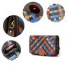 Genuine Leather Woven Color-blocking Short Wallet Large Capacity Multi-slot Folding Buckle Bag