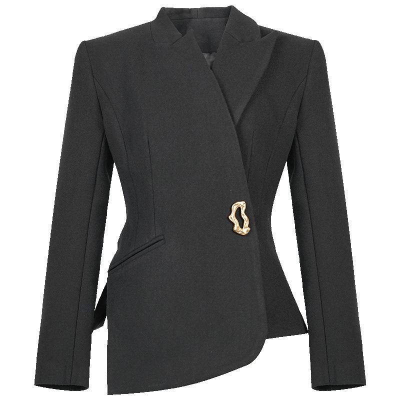 2026 Spring New Women's Fashion Design Commuting Slim-Fit Versatile Black Blazer