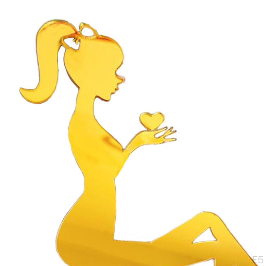 Acrylic Cake Topper Wedding Decorations Birthday Cupcake Topper, Features Glitter Coating