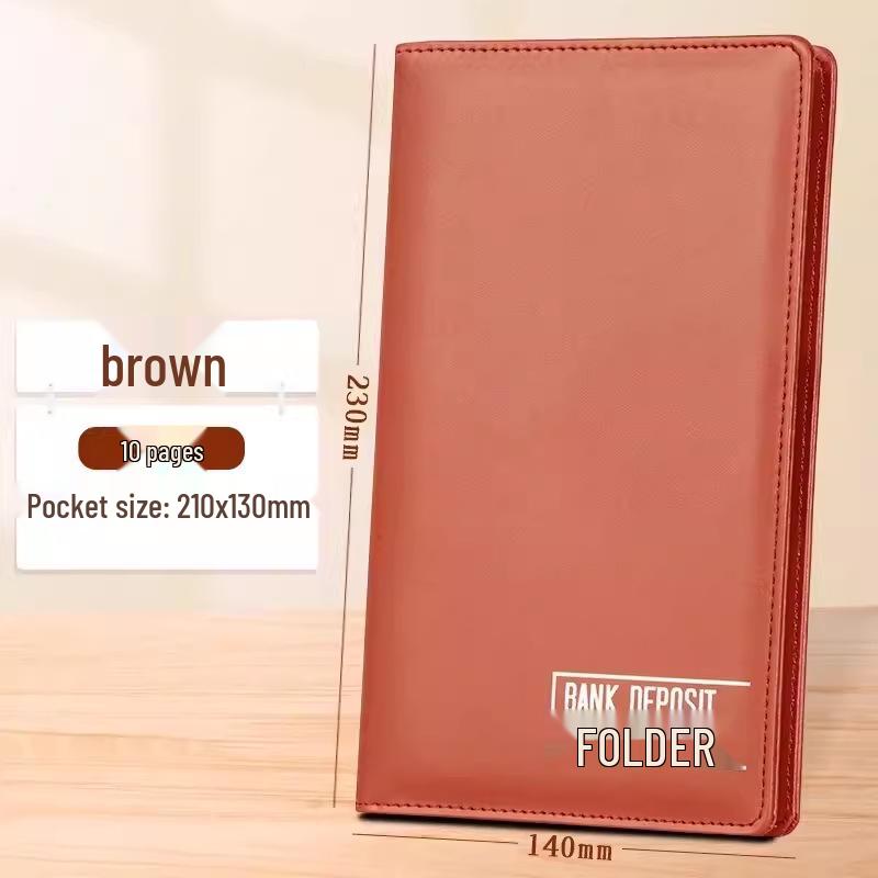 Bank Document Organizer: Magnetic Buckle, Loose-Leaf for Deposit Slips, Passbooks, Checks, Receipts, IOUs.