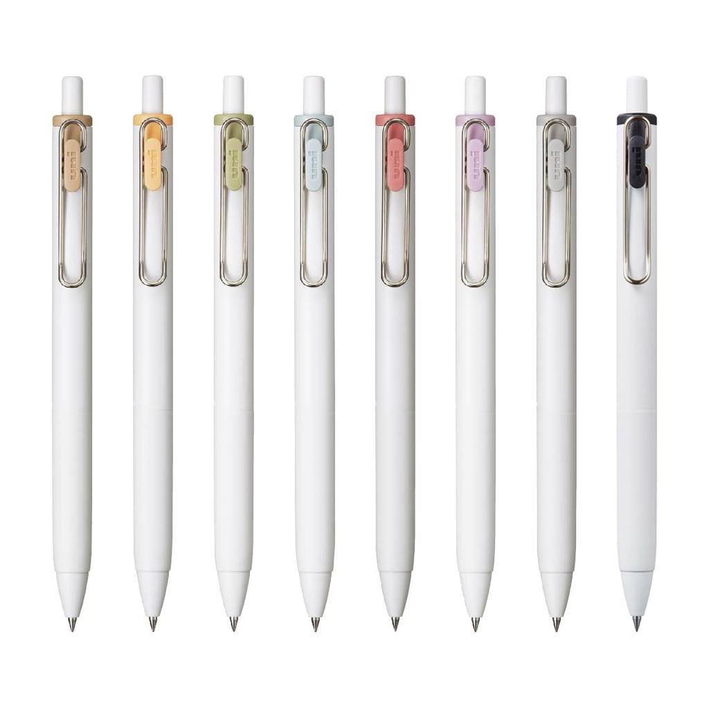 Mitsubishi Pencil Gel Ballpoint Fika UMNS38FC8C Pen, Uni-Ball One, 0.38mm, Color, 8-Color Set,