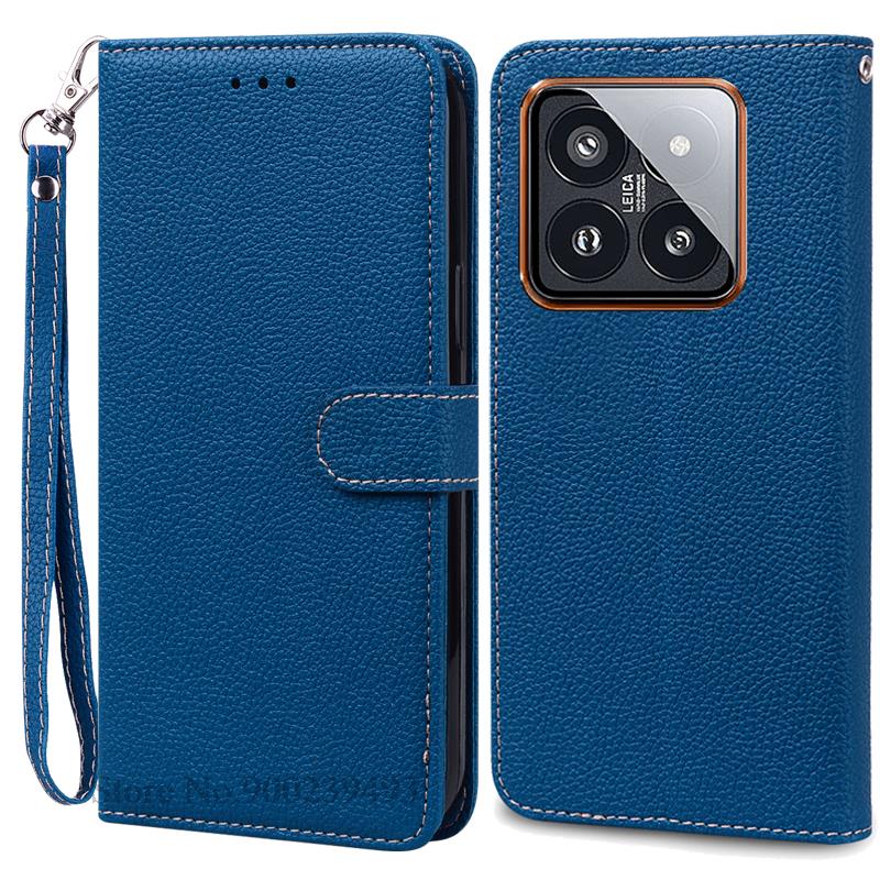 Mi 14 Mi14 Xiaomi14 Pro Case For Xiaomi 14 Case Leather Wallet Flip Case For Xiaomi 14 Pro Cover Coque For Xiaomi Mi 14 Fundas