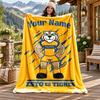 Club Tigres UANL Custom Name Flannel Blanket Personalized Soft Warm Plush Throw Blanket Customized Gift for Family Friends