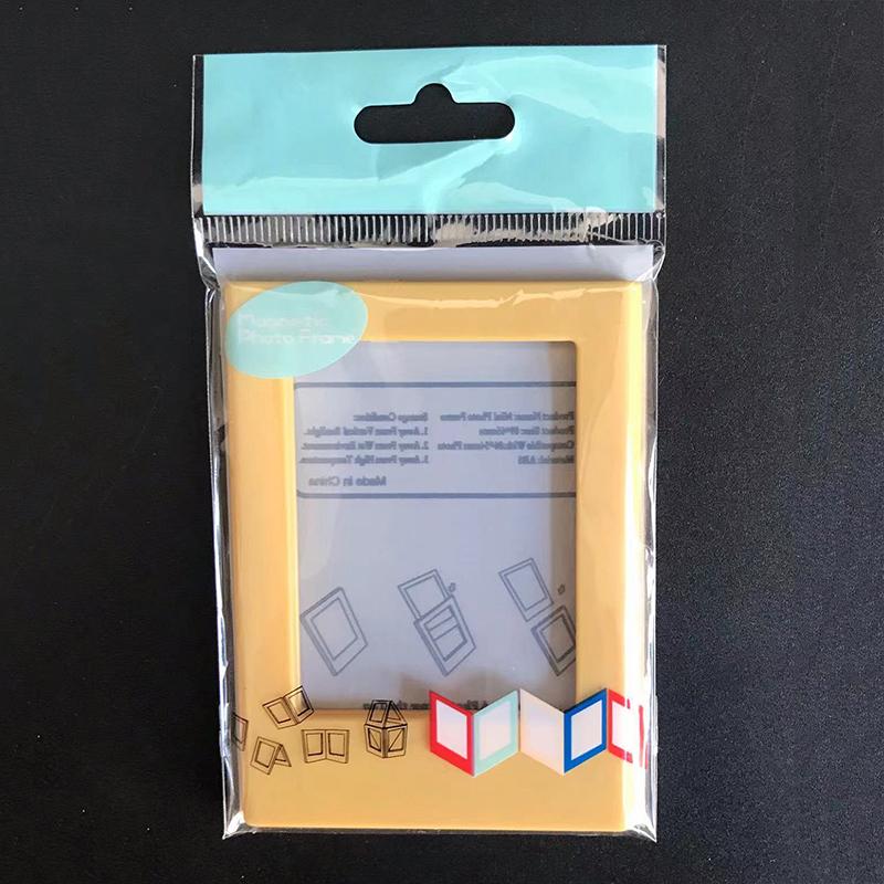 1 Pc Transparent Colorful Magnetic Photo Frame 1 Set Acrylic Fridge Picture Magnets For Room Desk Home Decoration