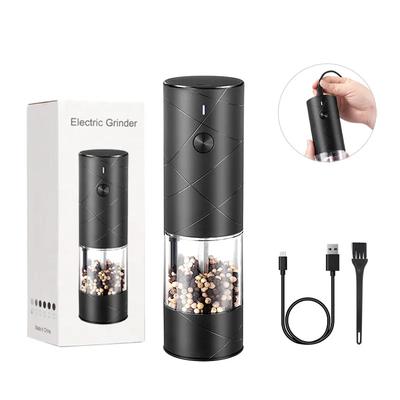 Electric USB Rechargeable Salt and Pepper Grinder Rechargeable Adjustable Coarseness Kitchen Tool Cooking Gadget Spices Grinders