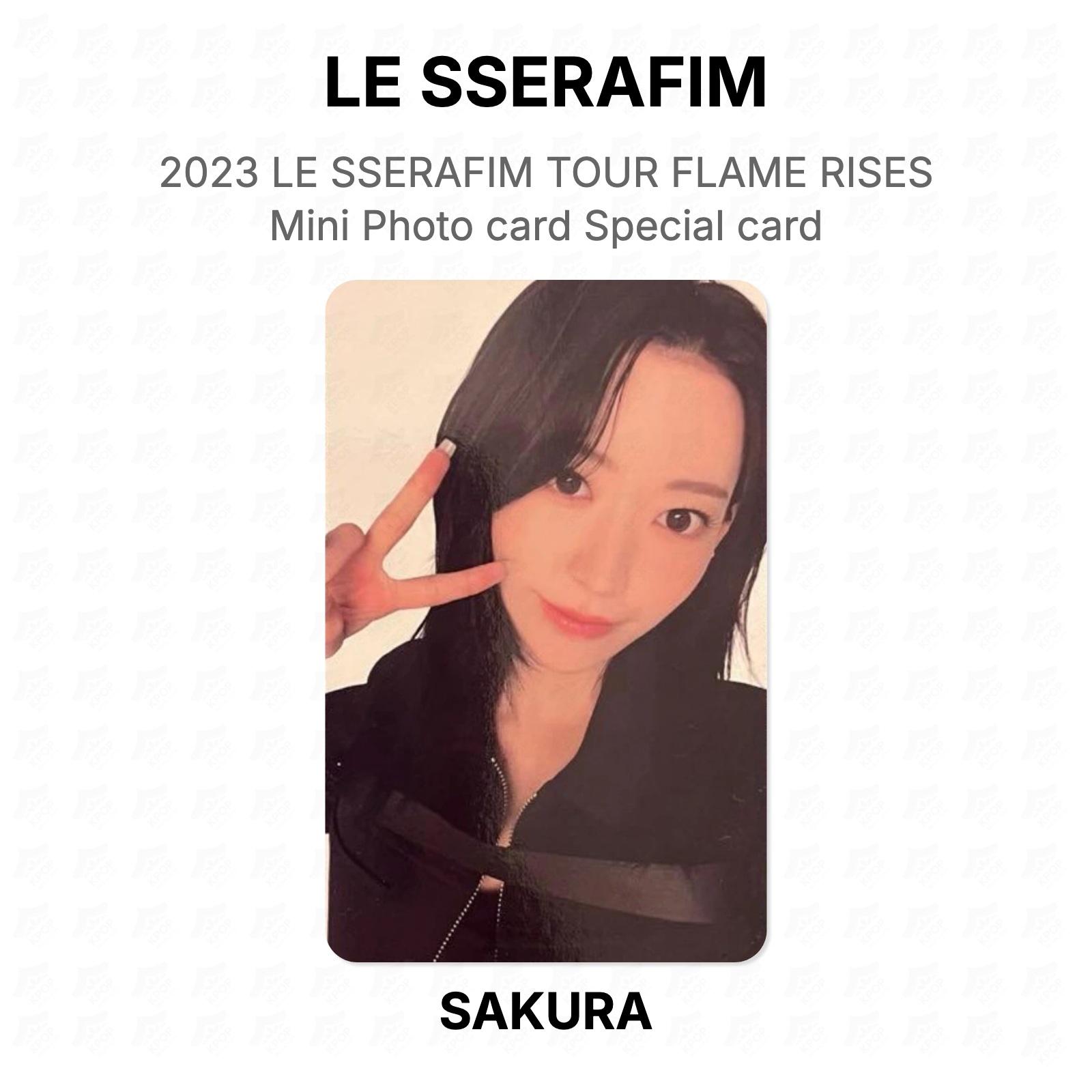 LE SSERAFIM 2023 LE SSERAFIM TOUR FLAME RISES Mini Photo card Special card Official Photocard SAKURA