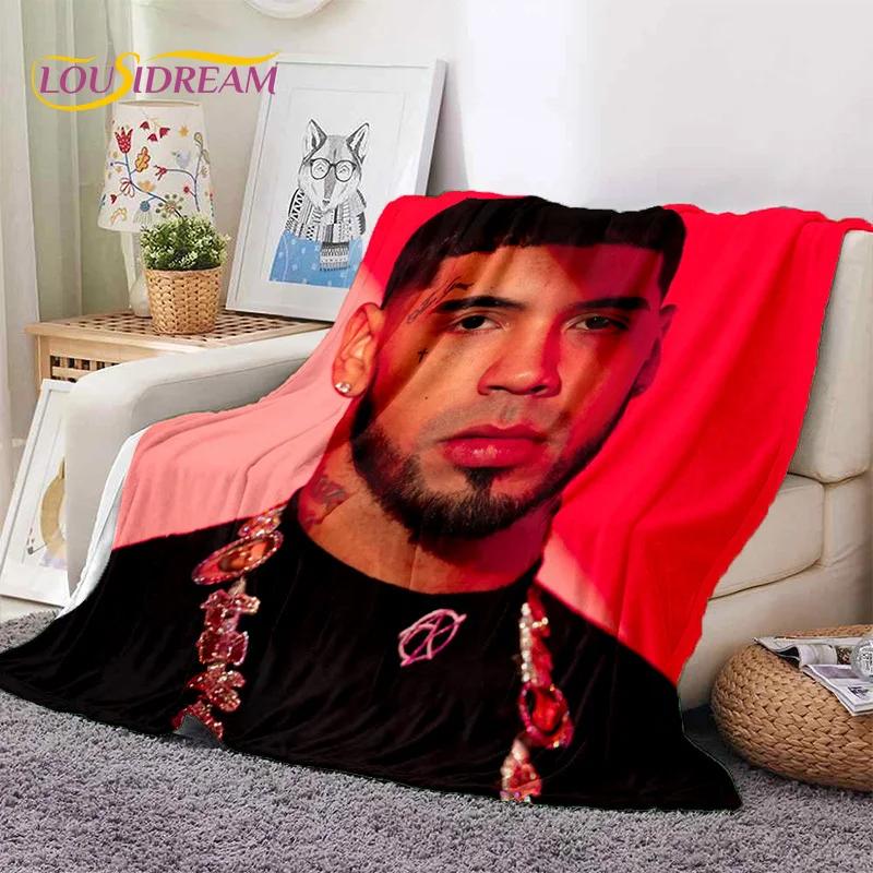 Free Anuel AA Rapper Hip Hop Singer Soft Flannel Blanket for Beds Bedroom Sofa Picnic,Throw Blanket for Outdoor Leisure Nap Gift