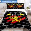 3PCS Sport Club Football Crest Printed Soft Bedding Set,Including 1pc Duvet Cover And 2pcs Pillowcases Perfect for Bedroom, Dormitory, Fan gift