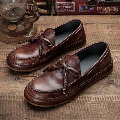 One Pedal Lazy Leather Beanie Shoes Men 'S Leather Loafers Men 'S Business Casual Summer Leather Shoes Men