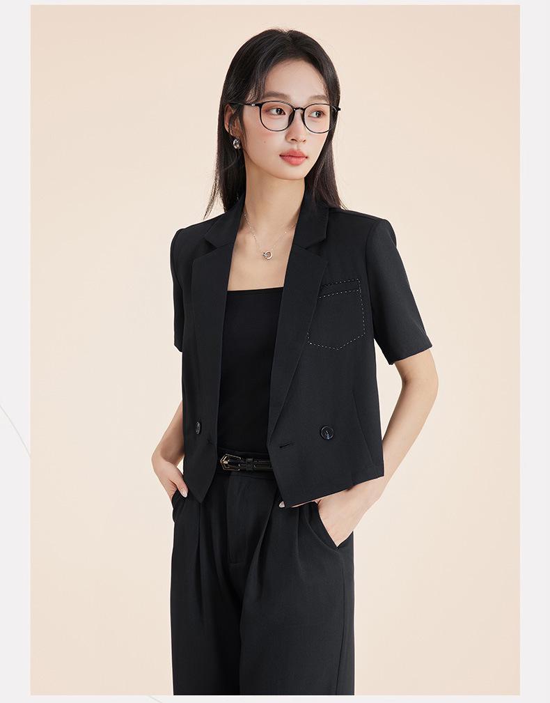 Women's 2025 Thin Short Sleeve Blazer Suit - Summer High-End Professional Wear