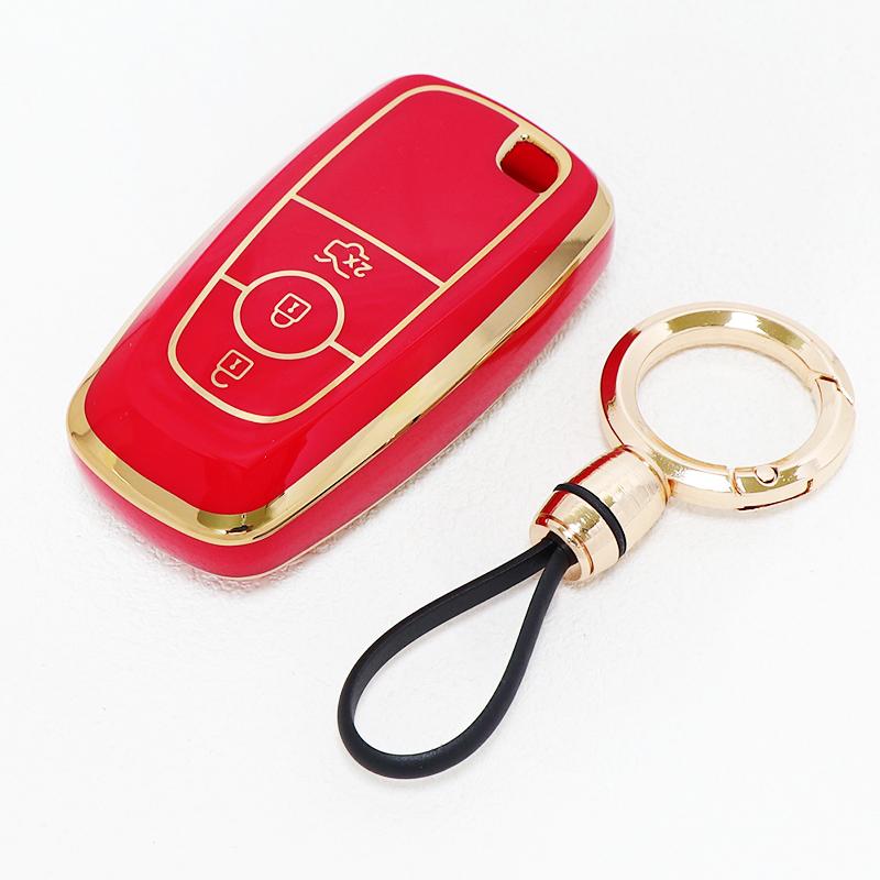 3 Buttons Tpu Car Key Shell Fob Cover For Ford Escape Fusion Bronco Sport F-150 Raptor Explorer Edge Lincoln Corsair Nautilus