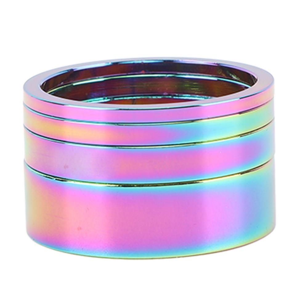6PCS Aluminum Alloy Bicycle Headset Spacer Front Fork Stem Spacers  Bicycle Accessories