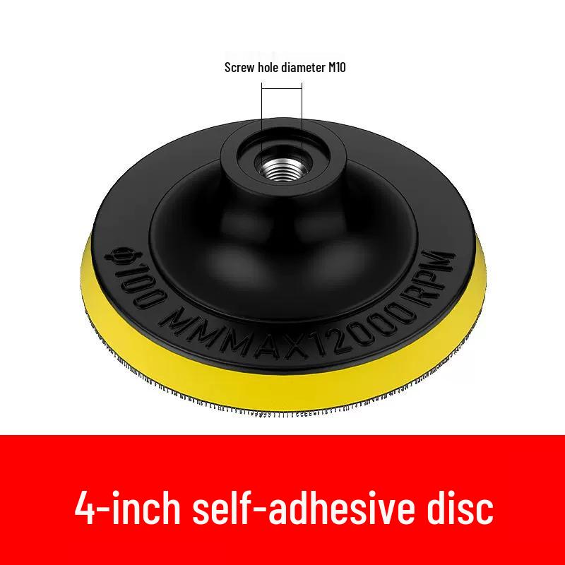

4 Round Flocked Self-Adhesive Sandpaper Sheets for Drill Grinder Polishing & Woodworking