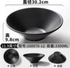 Restaurant Melamine Tableware, Soup Bowls, Noodle Bowls, Threaded Frosted Black Plastic Bowls, Thick and Large Capacity