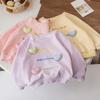 3 To 8Y Girls Sweater 2025 New Baby Pullover Top Love Spring and Autumn Fashion Children's Jacket