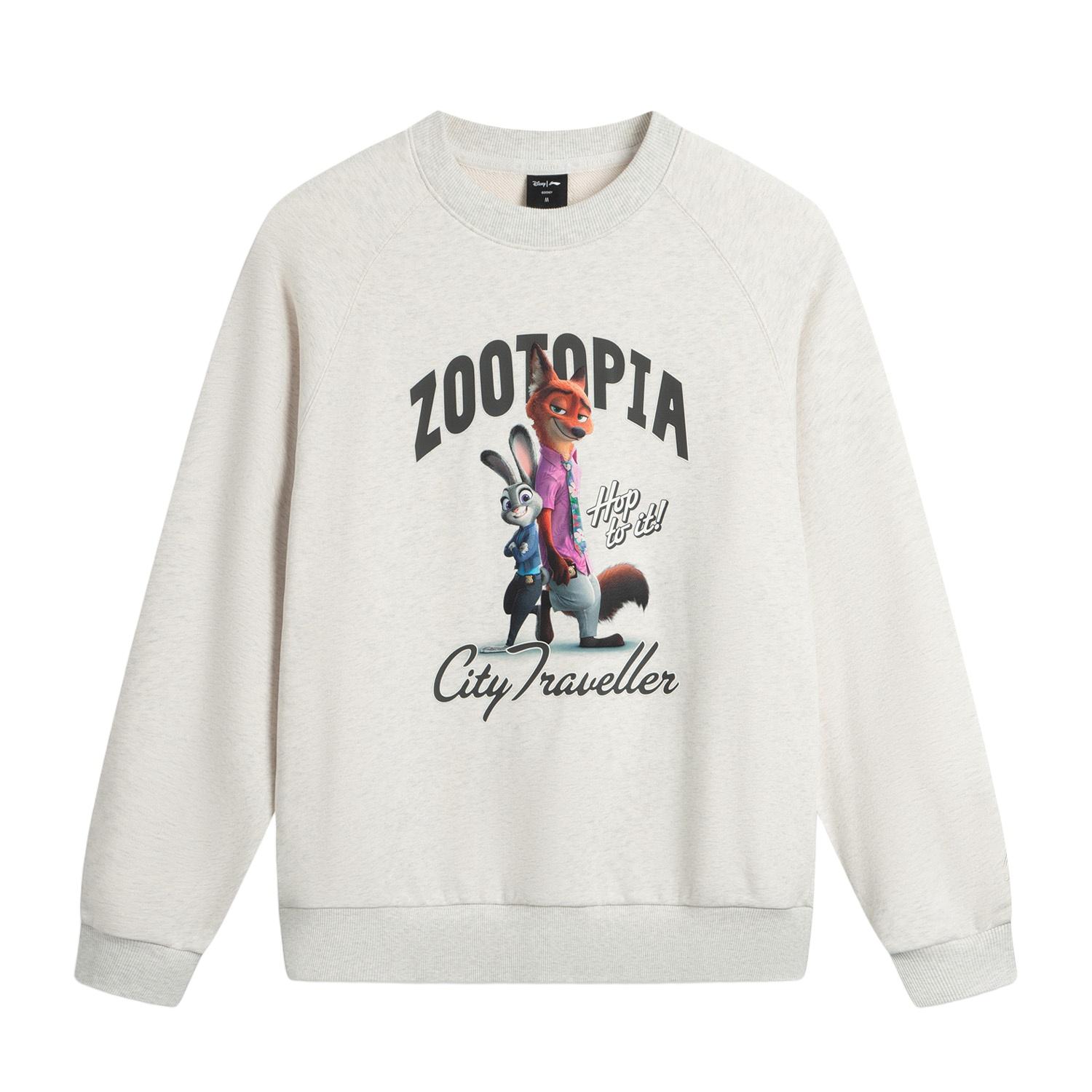 

Серия коллаборации Li Ning Disney Свитшот женский свободного кроя с круглым вырезом и вышитым узором AWDV996-4 S