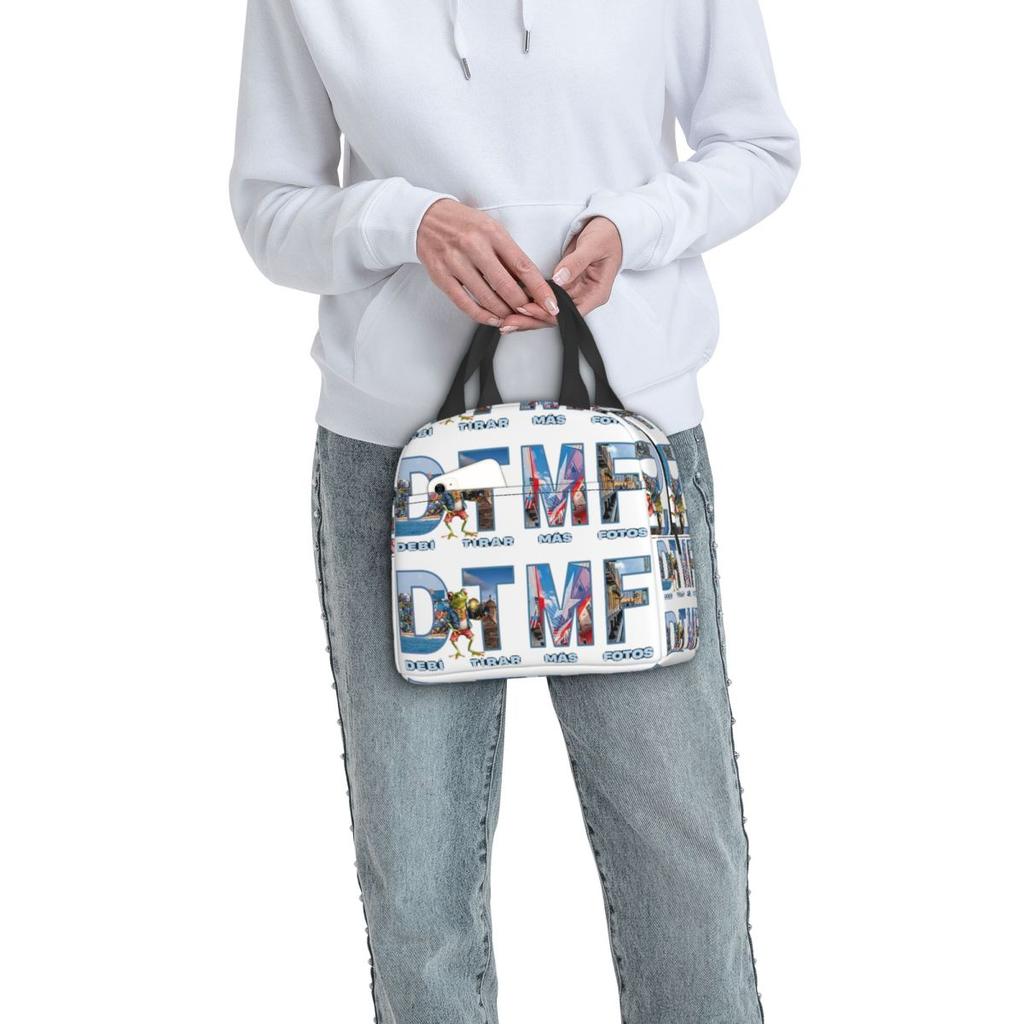 Bads Bunnys Debi Tirar Mas Fotos DTMF Isolierte Lunchtasche für Damen Kinder Tragbare Lebensmittelboxen Thermische Lunchbox Tragetasche
