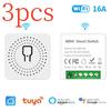 16A Tuya Smart WiFi Switch Support 2-Way DIY Switches Mini Smart Breaker Smart Life Control Support Alexa Google Alice
