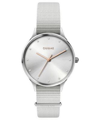 Oui & Me Petite Bichette Cadran Argintiu Razele Soarelui Curea Nailon Quartz ME010202 Ceas de Damă