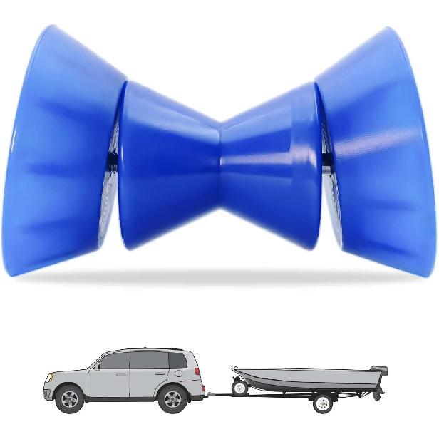 3-дюймовый/4-дюймовый ролик-упор для носа лодочного прицепа с валом 1/2 дюйма. Синий ролик для упора носа лодочного прицепа. 3 inch