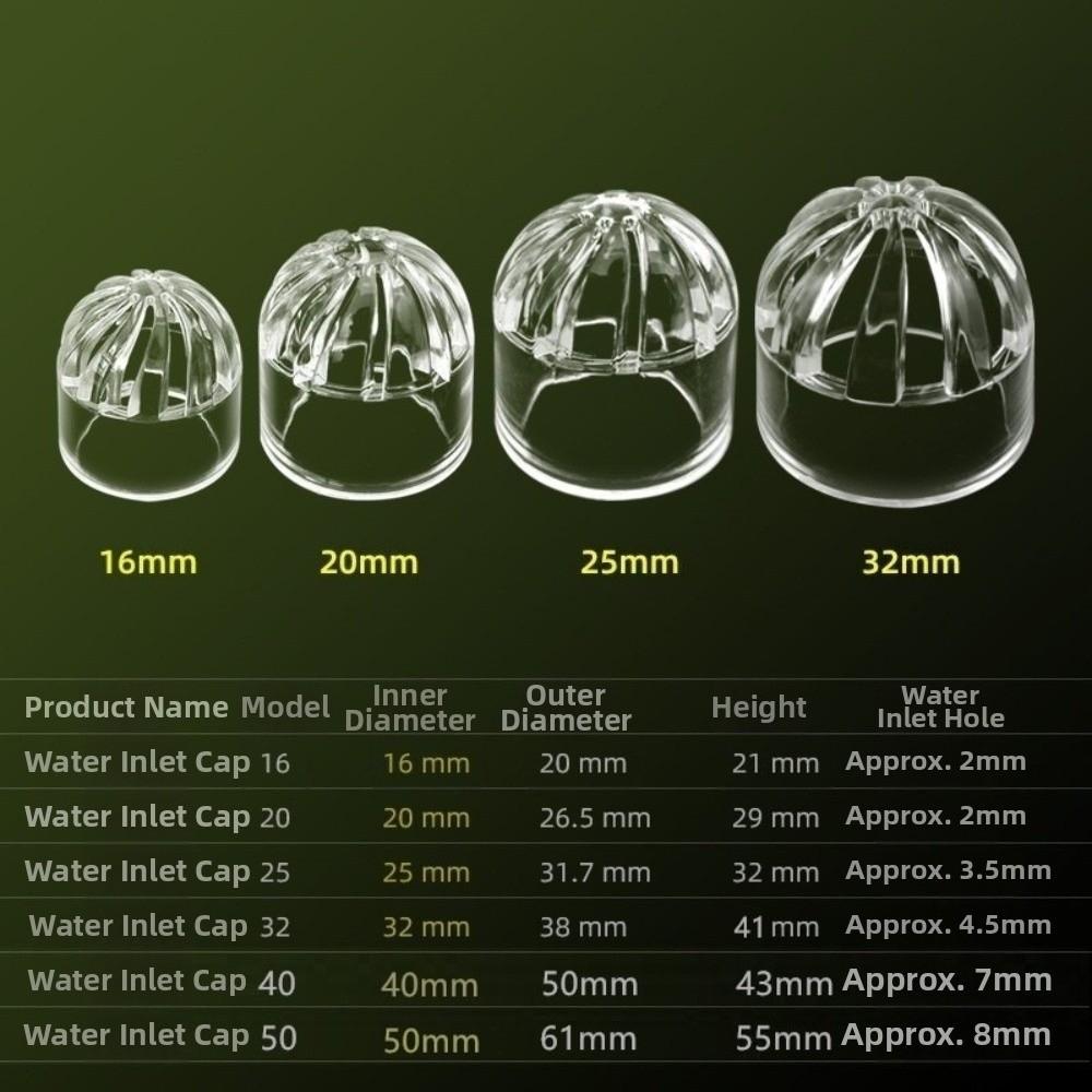 Transparent Aquarium Drain Pipe Cap Breathable Fish Tank Filter Strainer Cap  Aquarium Filtration