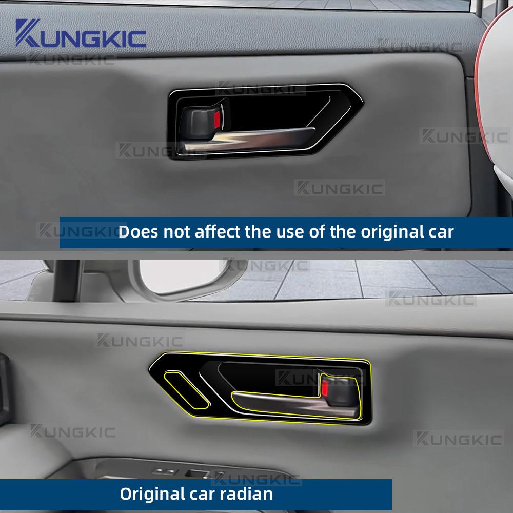 Decorative Door Handle Frame Sticker for Toyota RAV4 2025 2026 2027 Interior Car Accessories