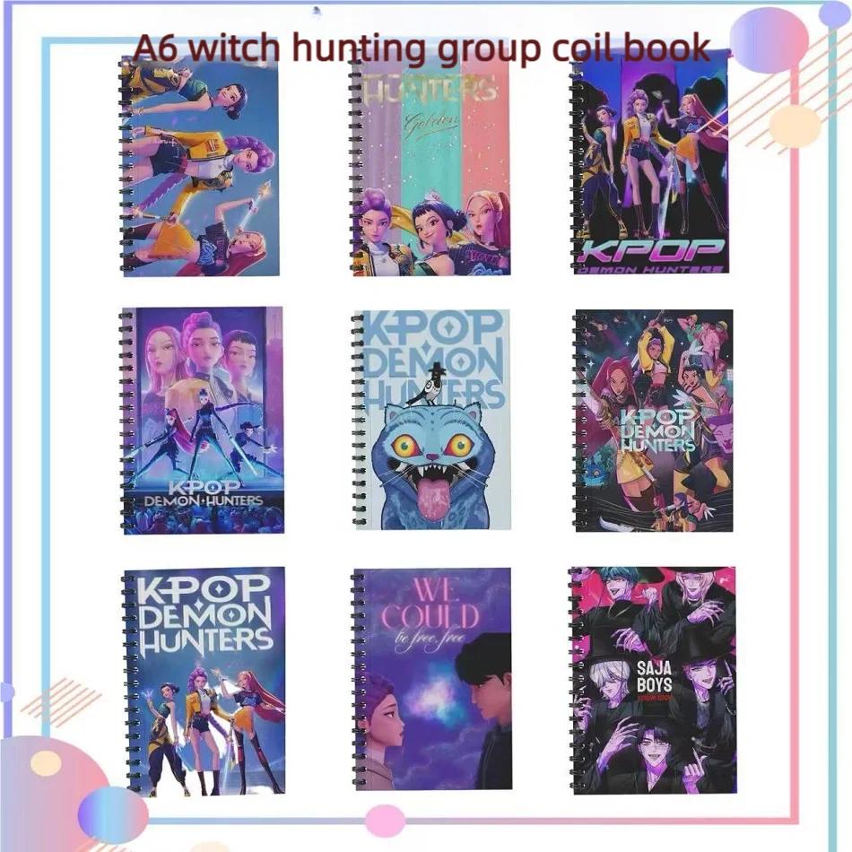 Helenal Cartoon Kpop Devil Hunter Student Stationery Coil Diary Notebook Anime And Film Peripheral Collectible Gifts A5/A6 Kid Friendly Entertaining Fun Play