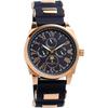 Salvatore Mara Watch Moon Phase Multi Calendar 5 ATM Water Resistant Business Formal Men's Rubber Belt Limited Model Blue Pink Gold SM22105R-PGBL
