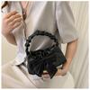 Fashion Bow Knot Small Shoulder Bag Trendy Chain Crossbody Bag Cute Faux Leather Mini Handbag for Women