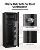 8-10 Gun Safe, Long Gun Cabinet for Rifles and Pistols, Quick Access Rifle Safe with 3 Pistol Pockets and Adjustable Racks, Large Digital Cabinet with