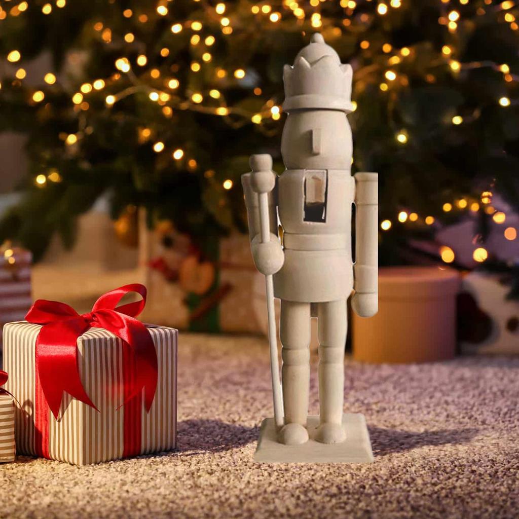 Paint Your Own Wooden Nutcracker Soldiers Wooden Unpainted Soldiers Wood Nutcracker Unfinished with Paint Kit for Kids Adults