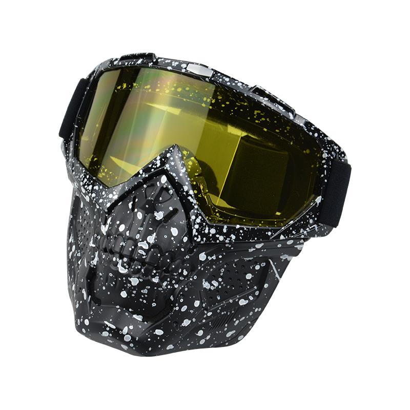 Anlorr Motorcycle Goggles Windproof Tactical Mask Dustproof Goggles With Face Protection Shield Mask
