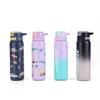Kids Printed Stainless Steel Insulated Water Bottle With Straw Lid 600ml 800ml Outdoor Portable Thermos School Travel