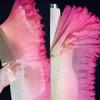 30cm Width Pleated Lace Organza Fabric Water-Shimmer Effect Pleated Mesh Wedding Dress Material Transparent Fabric