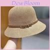 Sommer-Fedora-Hut für Damen aus atmungsaktivem Polyester-Strick, Sonnenschutz, lässige Strandbekleidung