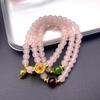 Pink Imitation Jade Beaded Bracelet - Fashionable Design, Single Strand Women's Gift Bracelet for Friends.