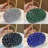 Elegant Polyester Crystal Embellished Evening Clutch For Ladies Formal Events