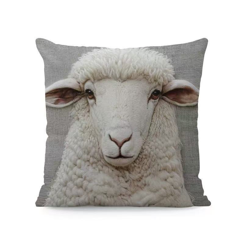 2PCS Vibrant Bohemian Style Short Plush Pillow Cover 45x45cm Doggy Imitation Embroidered Pillowcase (Pillow Insert Not Included)
