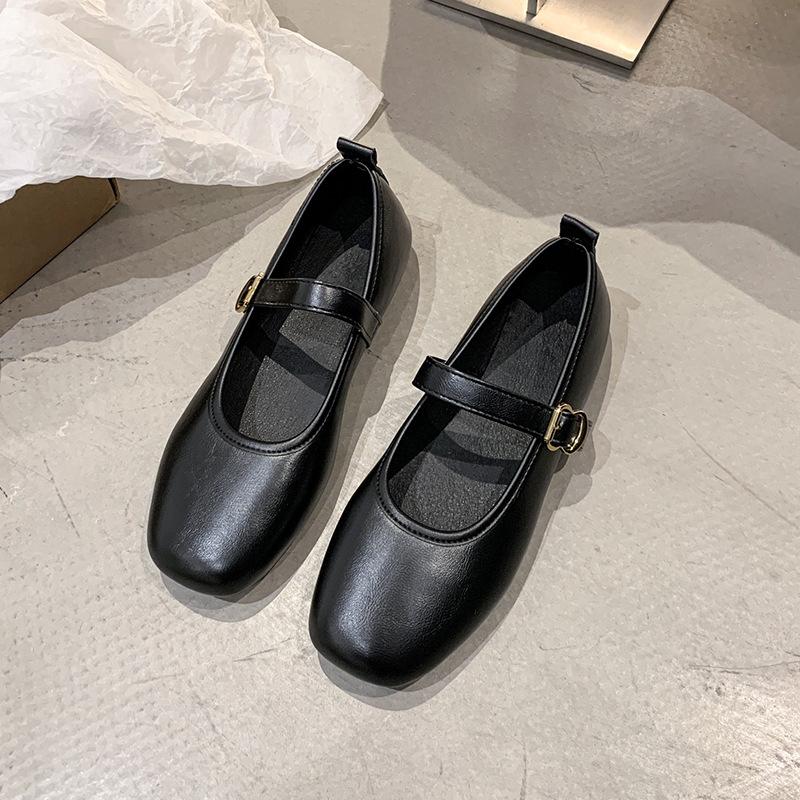 

Модная обувь женская 2025 Мягкая подошва Женская обувь На каждый день Ретро Удобные мокасины Платье Летние балетки Мэри Джейн Ретро Повседневная носка 40 чёрный