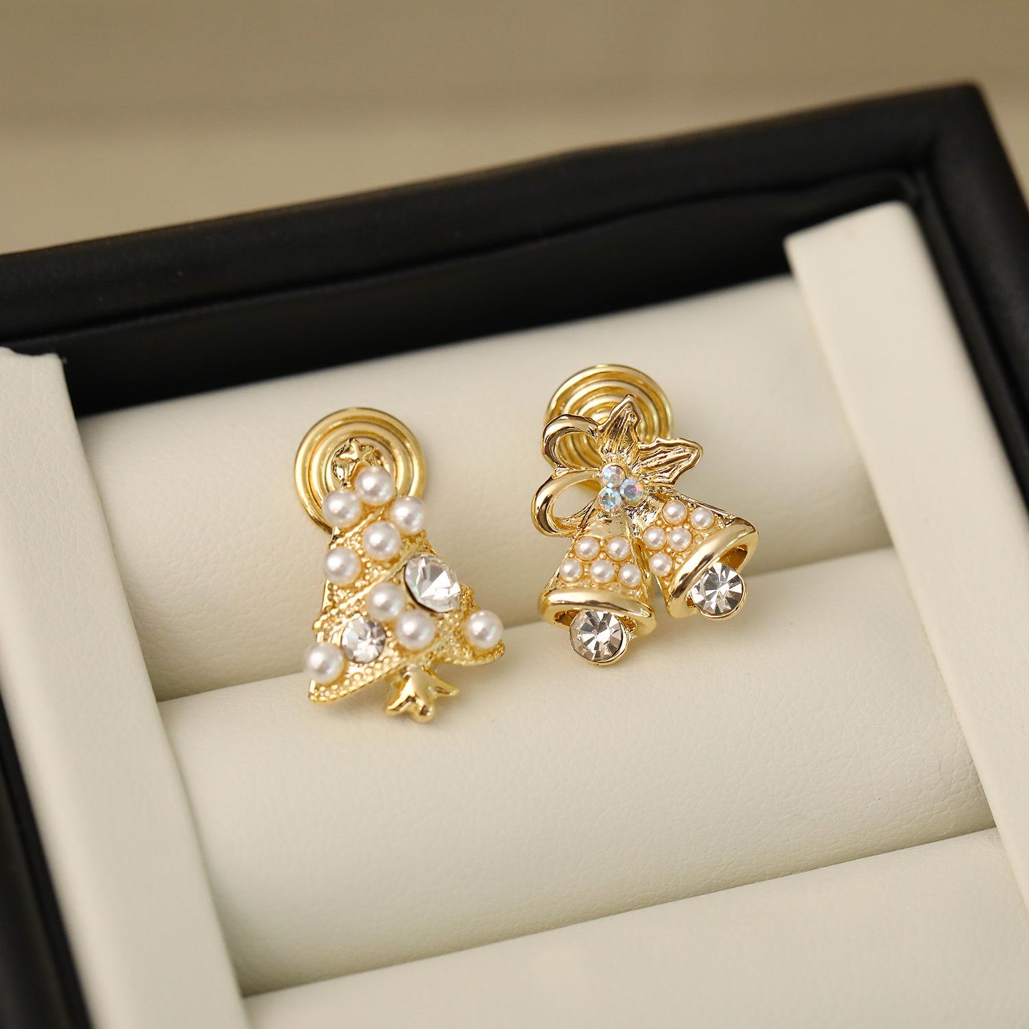 

Рождественские клипсы для ушей в виде елки: Серьги-клипсы с жемчугом и стразами для женщин - Идеальный праздничный подарок