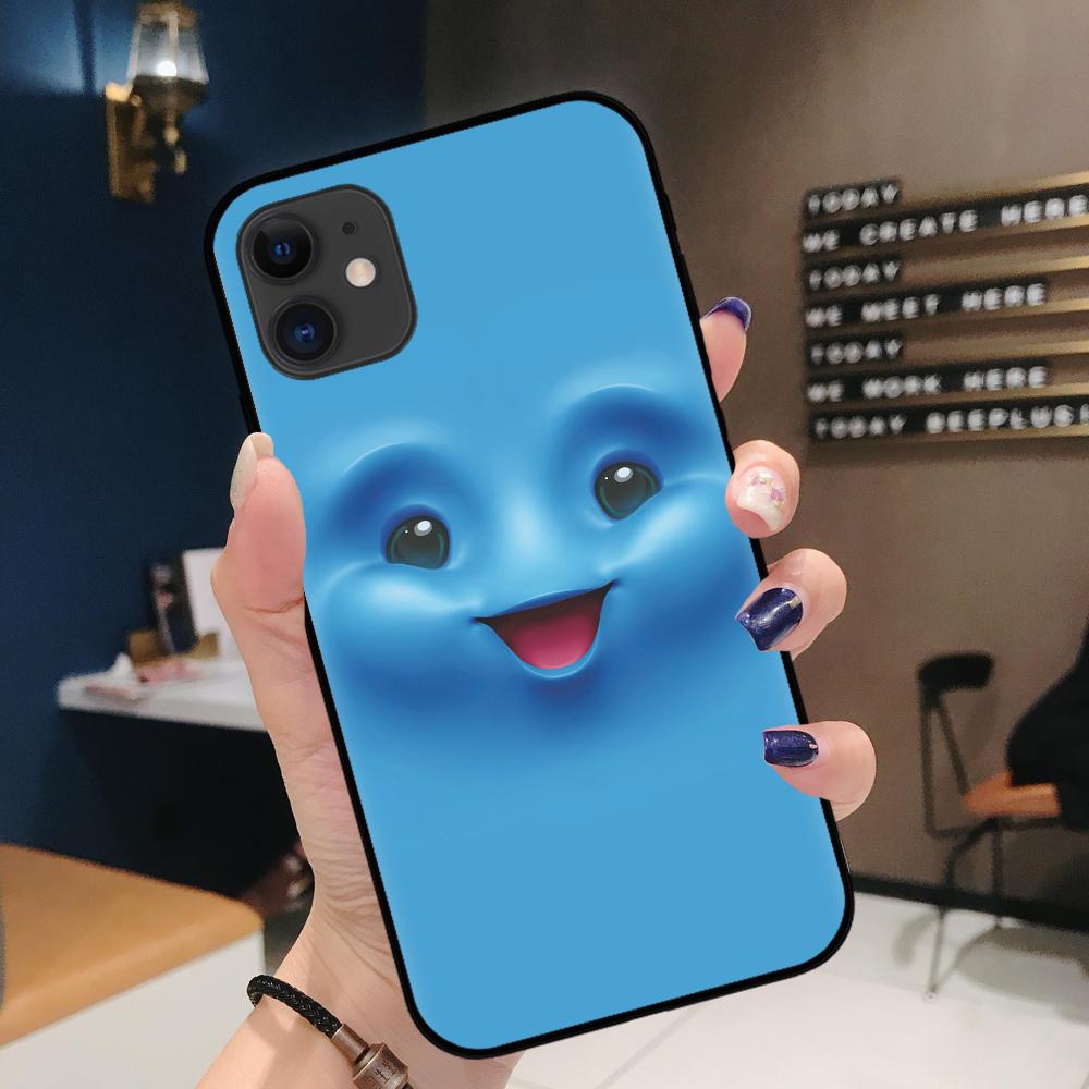 FLYRUI 3D Funny Face Black TPU Soft Phone Case Cover For iPhone SE2 11 Pro XS MAX XS XR 8 7 6 Plus Case 12 Mini 12ProMax