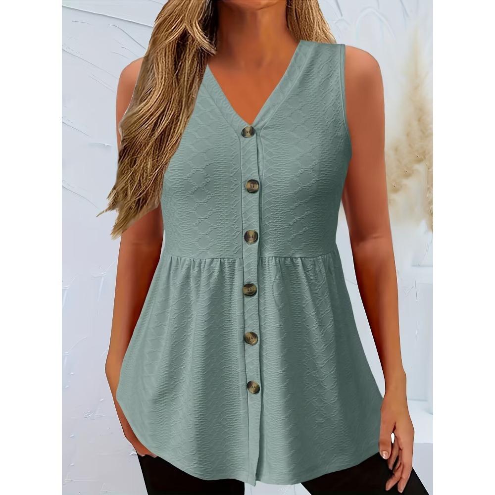 

HNXC женские модные повседневные летние однотонные блузки и рубашки без рукавов с v-образным вырезом и принтом XXL армия зеленый